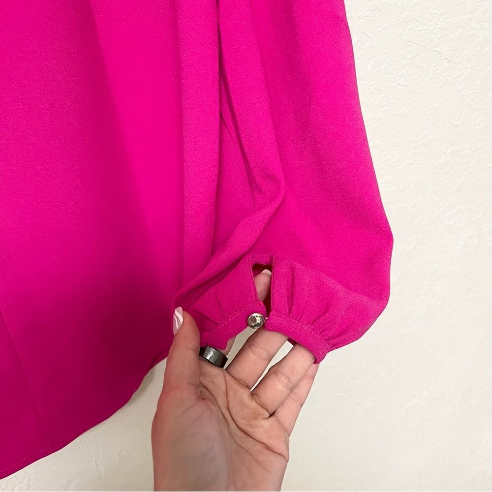 Chic Pink Ruffle Blouse - Picture 6 of 10